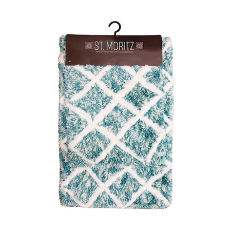 Monarch Brands St Mortiz 2 Piece Rug Set - Space Dyed, Blue PNP-STM-SD-BLUE